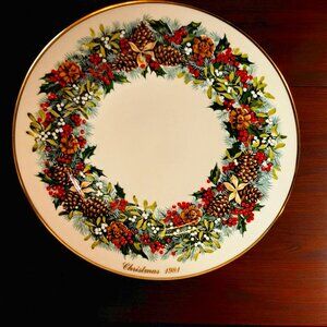 Lenox China Plate 1981 VIRGINIA Colonial Christmas Wreath - 1st of Series